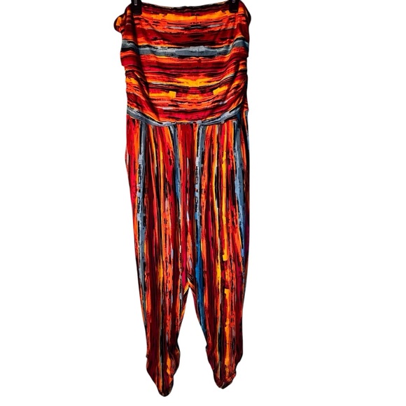 Vibrant Jewel Toned Jumpsuit‎ with Relaxed Harem Style 2X - Picture 1 of 9